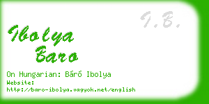 ibolya baro business card